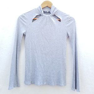 1. State Ribbed Cutout Shirt w flare sleeves - XS